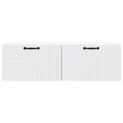 Nástěnná Tv Skříň Bílá 98 X 31 X 30 Cm Kompozitní Dřevo