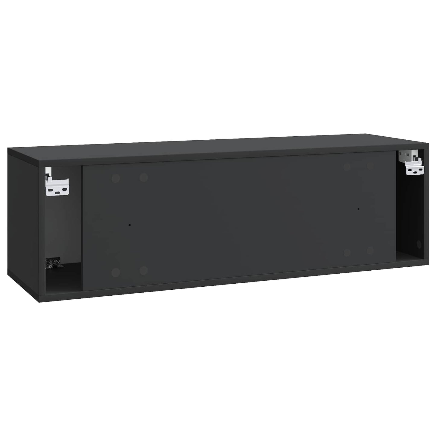 Nástěnná Tv Skříň Černá 98 X 31 X 30 Cm Kompozitní Dřevo