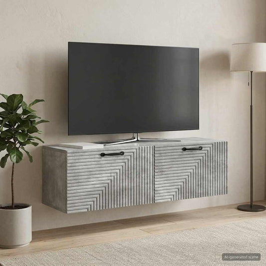 Nástěnná Tv Skříň Nástěnný Betonově Šedá 98 X 31 X 30 Cm
