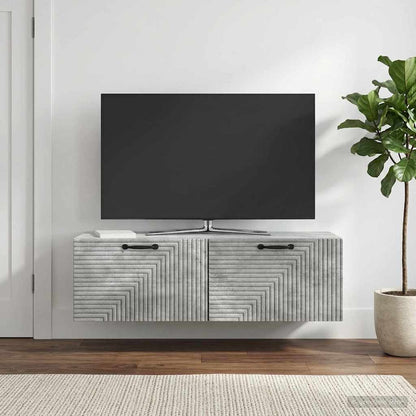 Nástěnná Tv Skříň Nástěnný Betonově Šedá 98 X 31 X 30 Cm