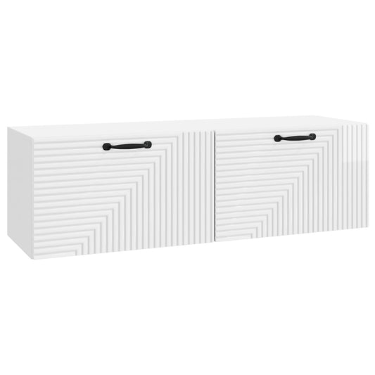 Nástěnná Tv Skříň Bílá S Vysokým Leskem 98 X 31 X 30 Cm