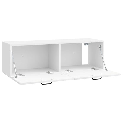 Nástěnná Tv Skříň Bílá S Vysokým Leskem 98 X 31 X 30 Cm