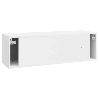 Nástěnná Tv Skříň Bílá S Vysokým Leskem 98 X 31 X 30 Cm