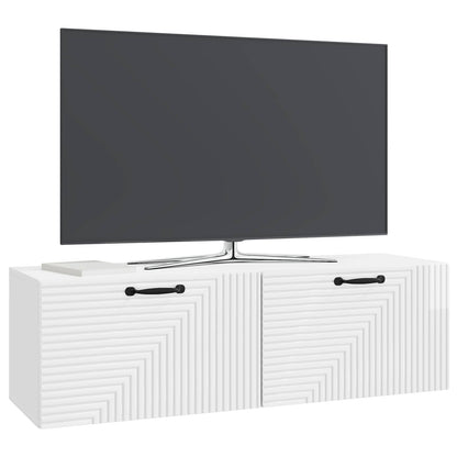 Nástěnná Tv Skříň Bílá S Vysokým Leskem 98 X 31 X 30 Cm