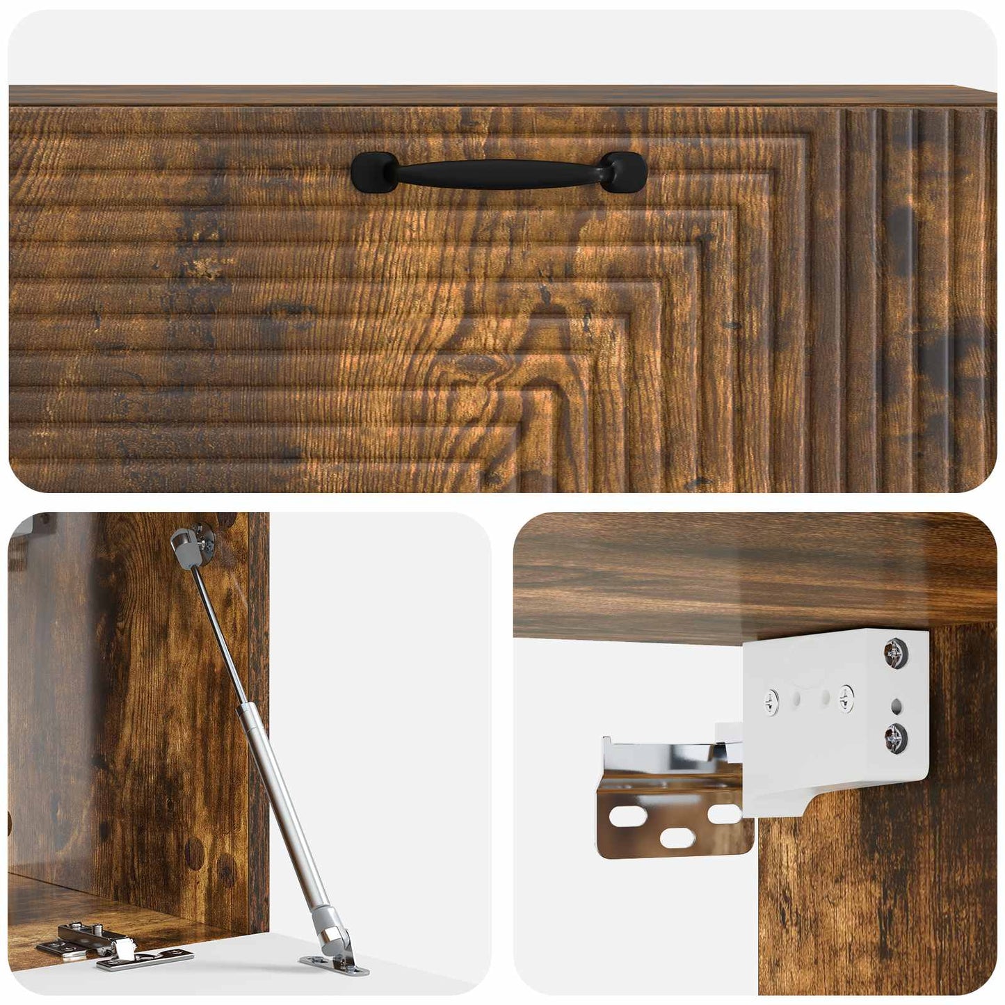 Nástěnná Tv Skříň Kouřový Dub 98 X 31 X 30 Cm Kompozitní Dřevo
