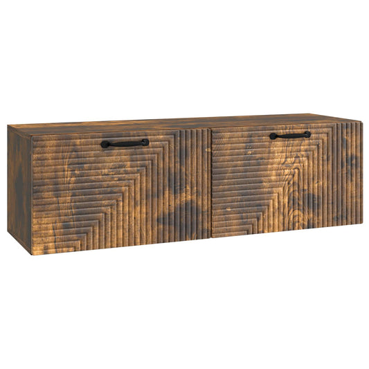 Nástěnná Tv Skříň Kouřový Dub 98 X 31 X 30 Cm Kompozitní Dřevo