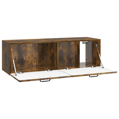 Nástěnná Tv Skříň Kouřový Dub 98 X 31 X 30 Cm Kompozitní Dřevo