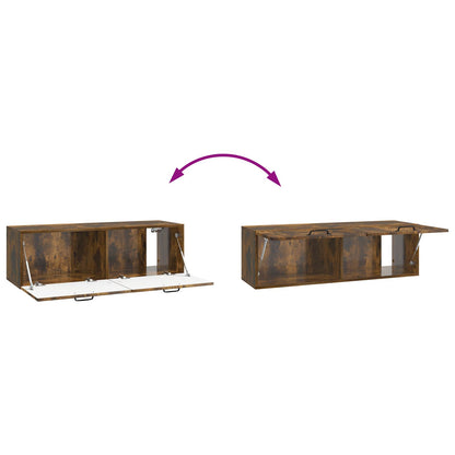Nástěnná Tv Skříň Kouřový Dub 98 X 31 X 30 Cm Kompozitní Dřevo