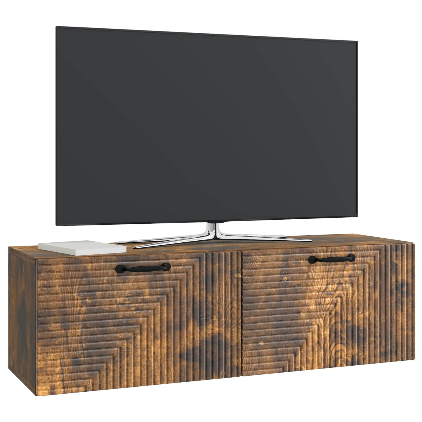 Nástěnná Tv Skříň Kouřový Dub 98 X 31 X 30 Cm Kompozitní Dřevo
