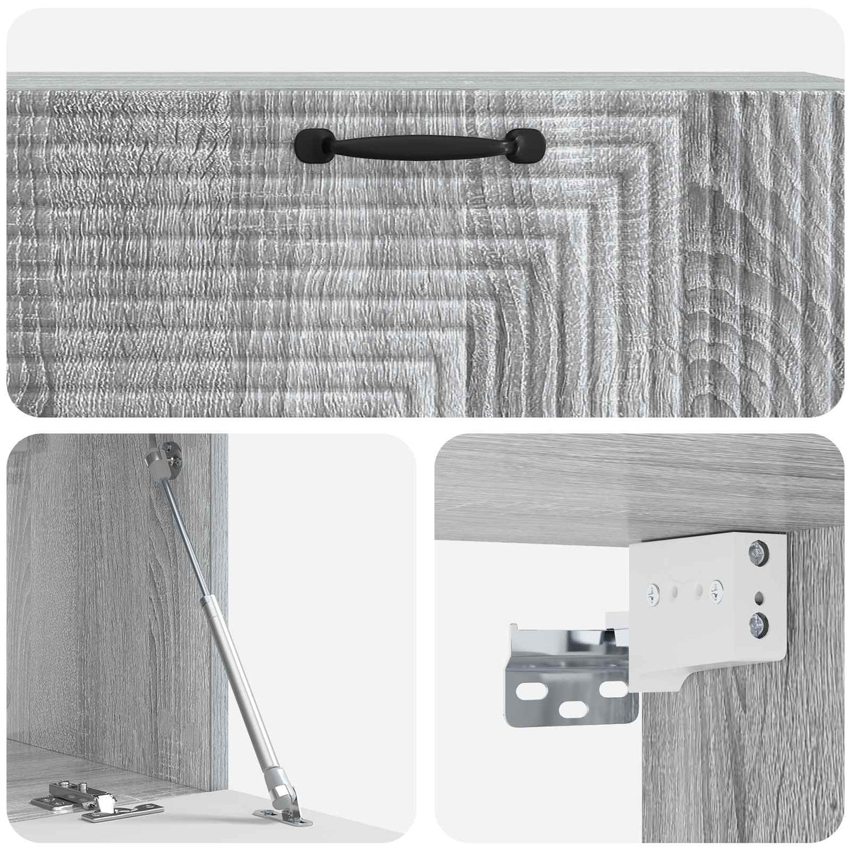 Nástěnná Tv Skříň Šedá Sonoma 98 X 31 X 30 Cm Kompozitní Dřevo
