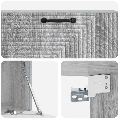Nástěnná Tv Skříň Šedá Sonoma 98 X 31 X 30 Cm Kompozitní Dřevo