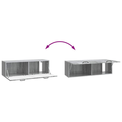 Nástěnná Tv Skříň Šedá Sonoma 98 X 31 X 30 Cm Kompozitní Dřevo