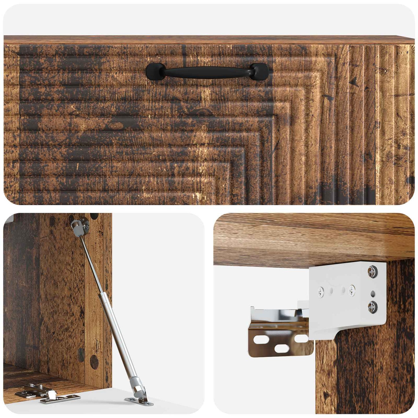Nástěnná Tv Skříň Staré Dřevo 98 X 31 X 30 Cm Kompozitní Dřevo