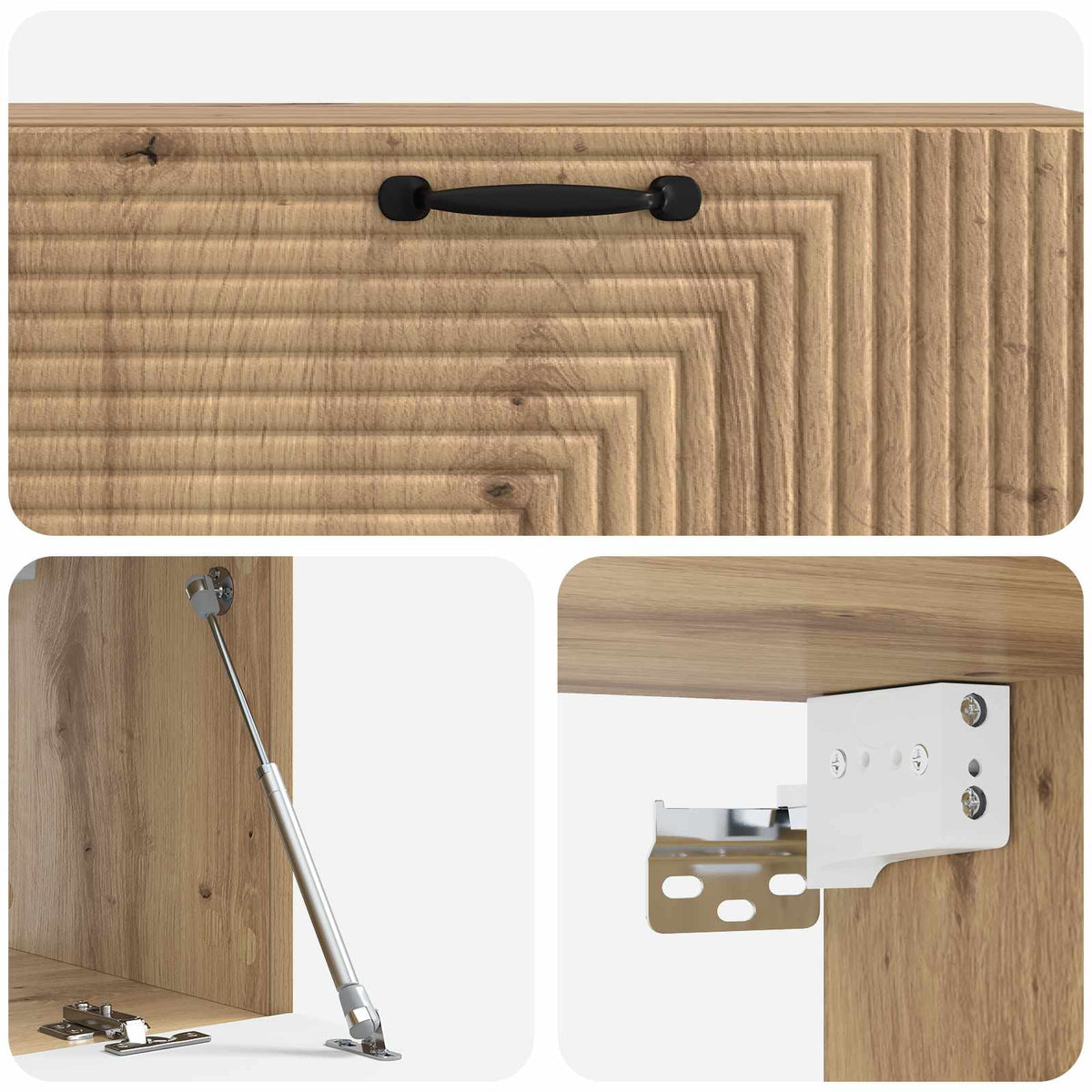 Nástěnná Tv Skříň 98 X 31 X 30 Cm Dub Artisan Kompozitní Dřevo