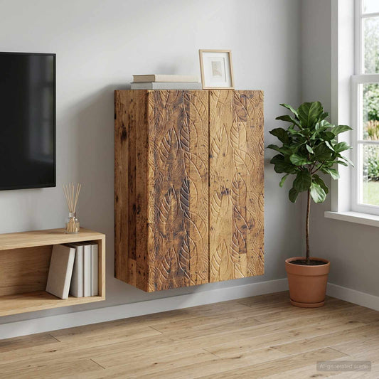 Nástěnná Skříň Staré Dřevo 66 X 34,5 X 90 Cm Kompozitní Dřevo