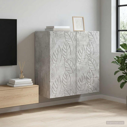 Nástěnná Skříň Betonově Šedá 59 X 31 X 60 Cm Kompozitní Dřevo