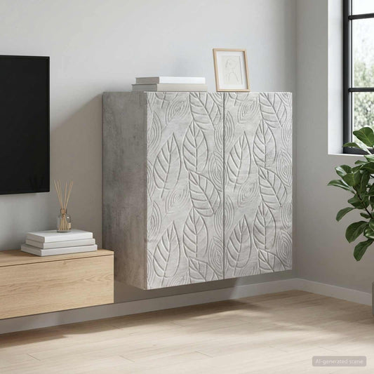 Nástěnná Skříň Betonově Šedá 59 X 31 X 60 Cm Kompozitní Dřevo