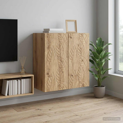 Nástěnná Skříň 59 X 31 X 60 Cm Kompozitní Dřevo Dub Artisan