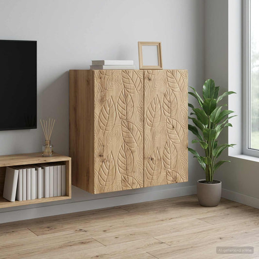 Nástěnná Skříň 59 X 31 X 60 Cm Kompozitní Dřevo Dub Artisan