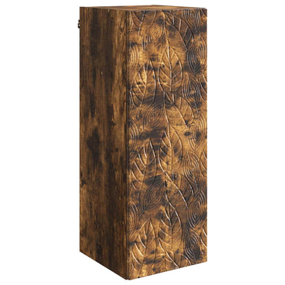 Nástěnná Skříň Kouřový Dub 33 X 34,5 X 90 Cm Kompozitní Dřevo
