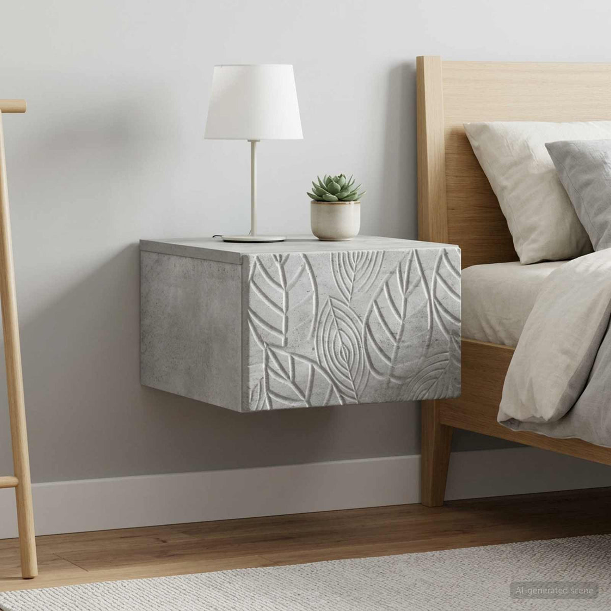 Nástěnný Boční Stůl 2 Pcs Betonově Šedá 34,5 X 33 X 20 Cm