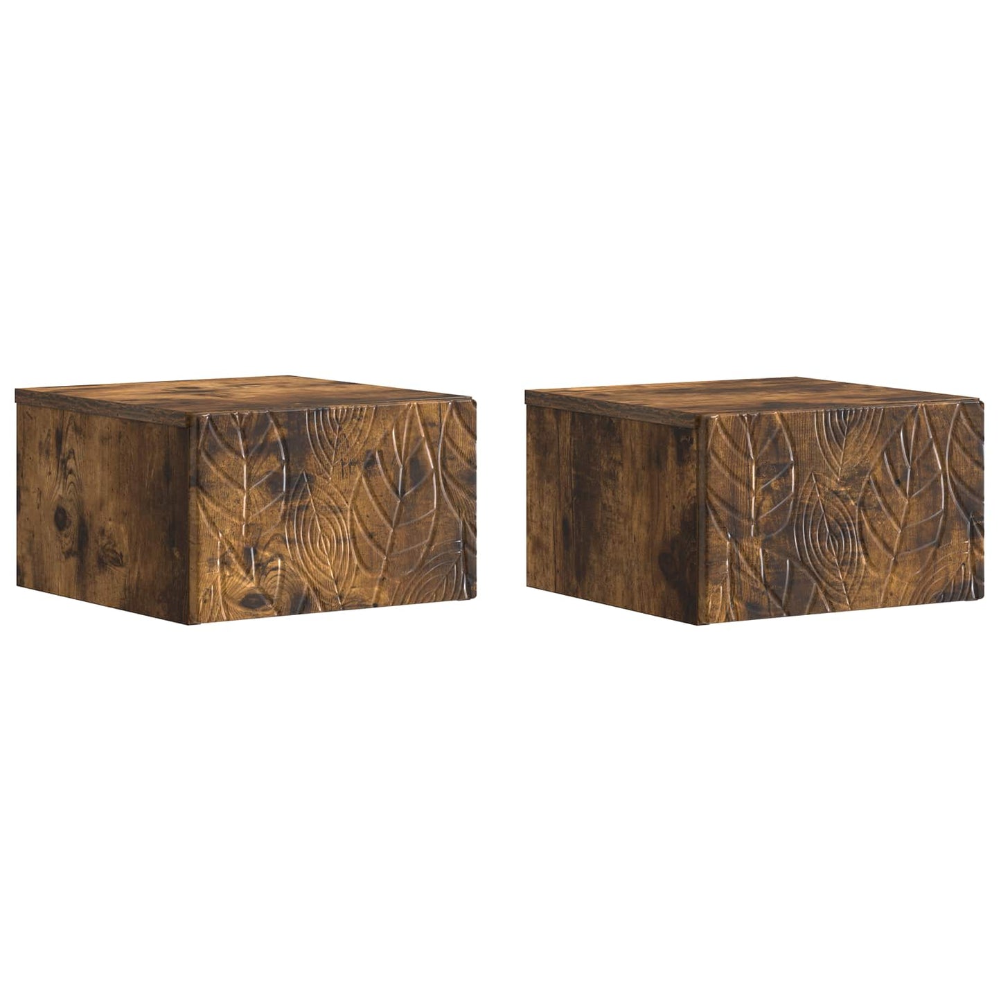 Nástěnný Boční Stůl 2 Pcs Kouřový Dub 34,5 X 33 X 20 Cm