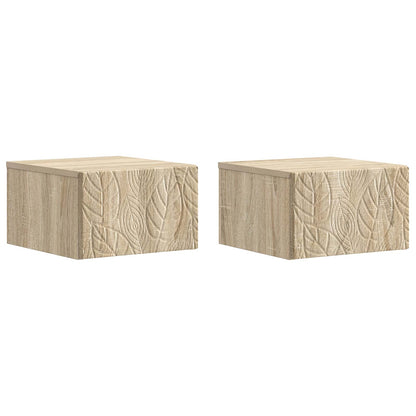 Nástěnný Noční Stolek 2 Pcs Dub Sonoma 49 X 34,5 X 20 Cm