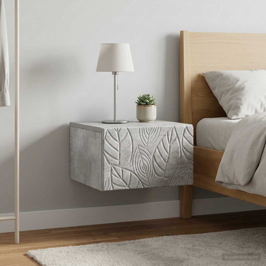 Nástěnný Noční Stolek 2 Pcs Betonově Šedá 49 X 34,5 X 20 Cm
