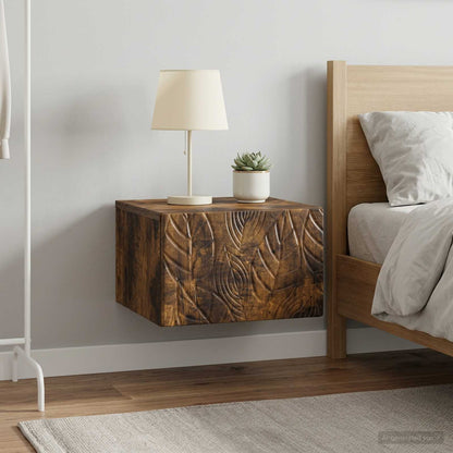 Nástěnný Noční Stolek 2 Pcs Kouřový Dub 49 X 34,5 X 20 Cm