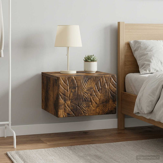 Nástěnný Noční Stolek 2 Pcs Kouřový Dub 49 X 34,5 X 20 Cm