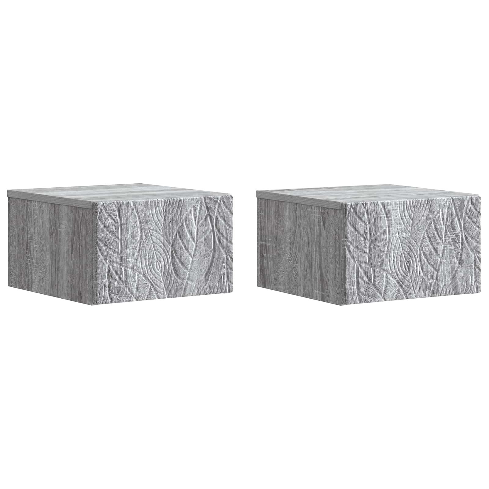 Nástěnný Noční Stolek 2 Pcs Šedý Sonoma 49 X 34,5 X 20 Cm