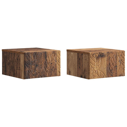Nástěnný Noční Stolek 2 Pcs Staré Dřevo 49 X 34,5 X 20 Cm