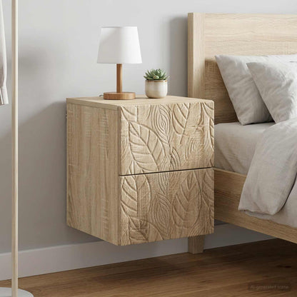 Nástěnný Noční Stolek 2 Pcs Dub Sonoma 34,5 X 33 X 40 Cm