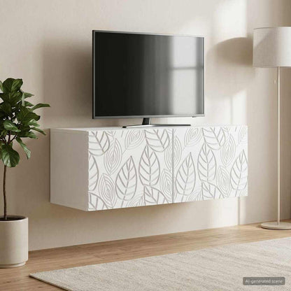 Nástěnná Tv Skříň 59,5 X 41 X 30 Cm Bílá Kompozitní Dřevo