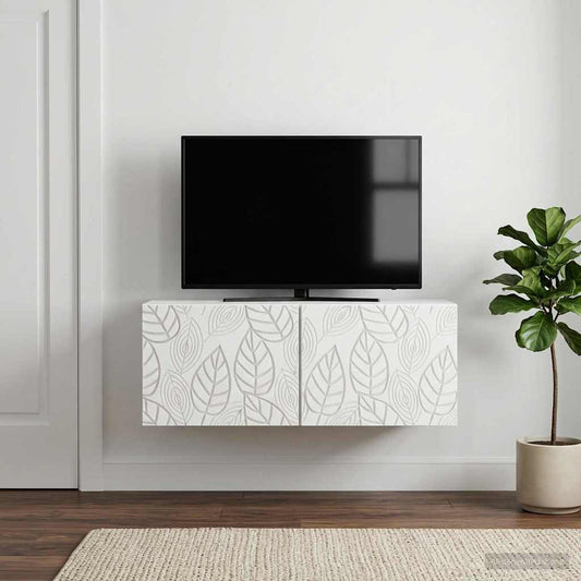 Nástěnná Tv Skříň 59,5 X 41 X 30 Cm Bílá Kompozitní Dřevo