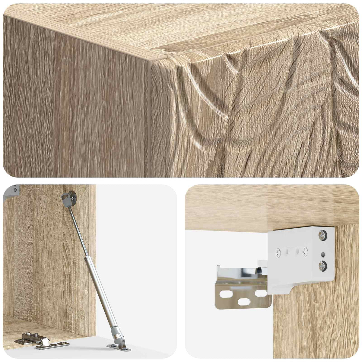Nástěnná Tv Skříň 59,5 X 41 X 30 Cm Dub Sonoma Kompozitní Dřevo