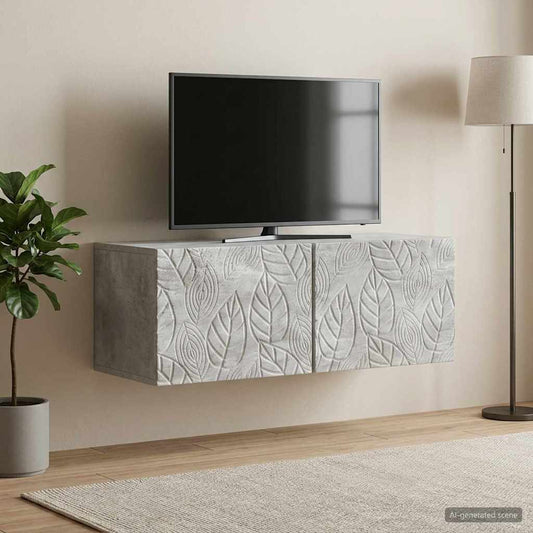 Nástěnná Tv Skříň 59,5 X 41 X 30 Cm Betonově Šedá