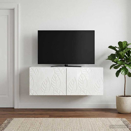 Nástěnná Tv Skříň 59,5 X 41 X 30 Cm Bílá S Vysokým Leskem