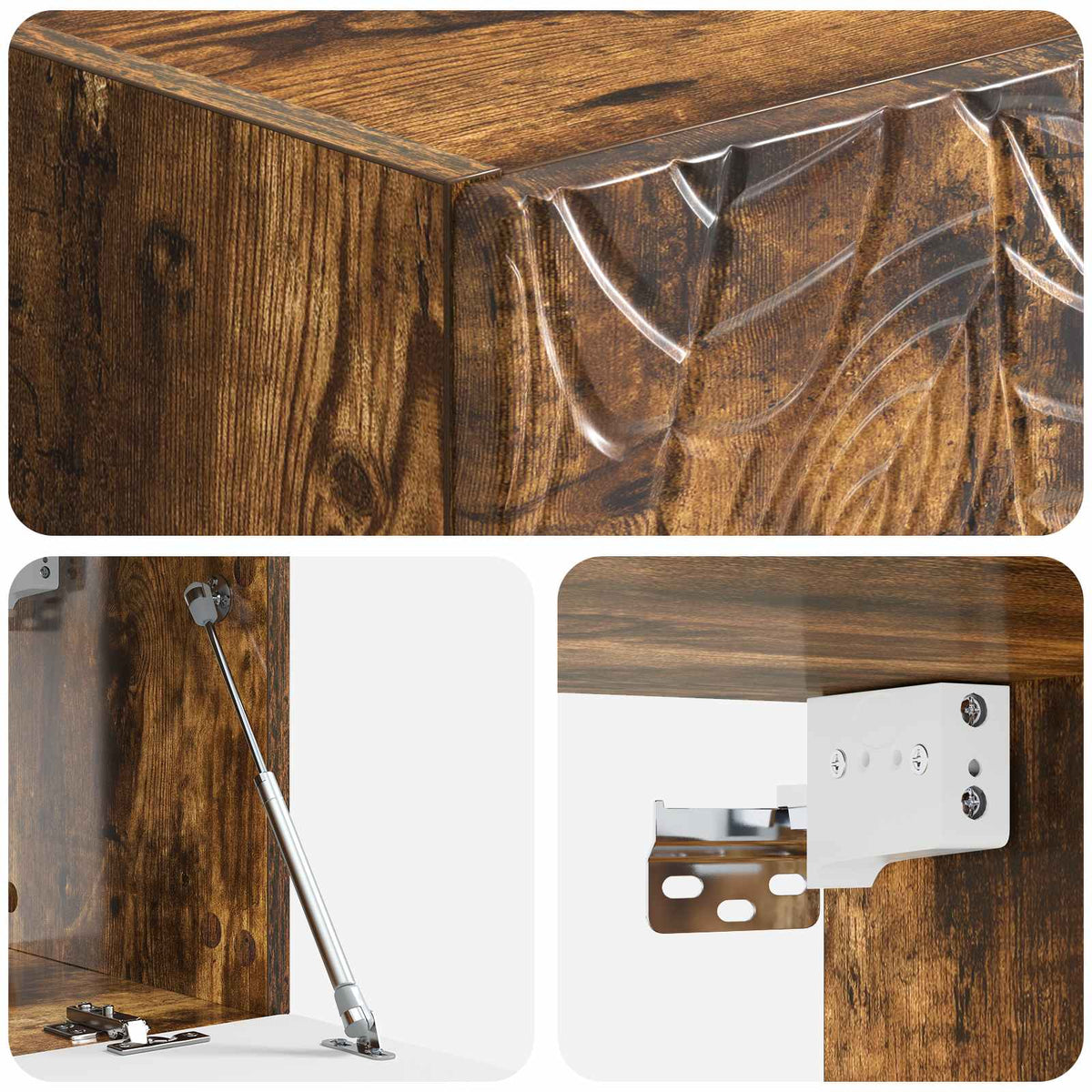 Nástěnná Tv Skříň 59,5 X 41 X 30 Cm Kouřový Dub