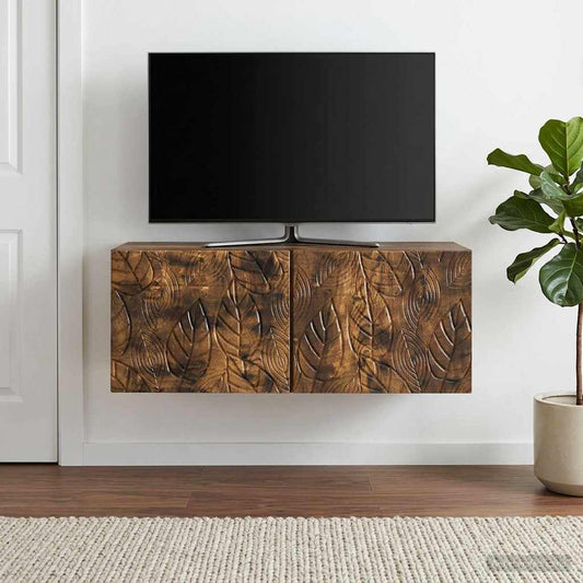 Nástěnná Tv Skříň 59,5 X 41 X 30 Cm Kouřový Dub