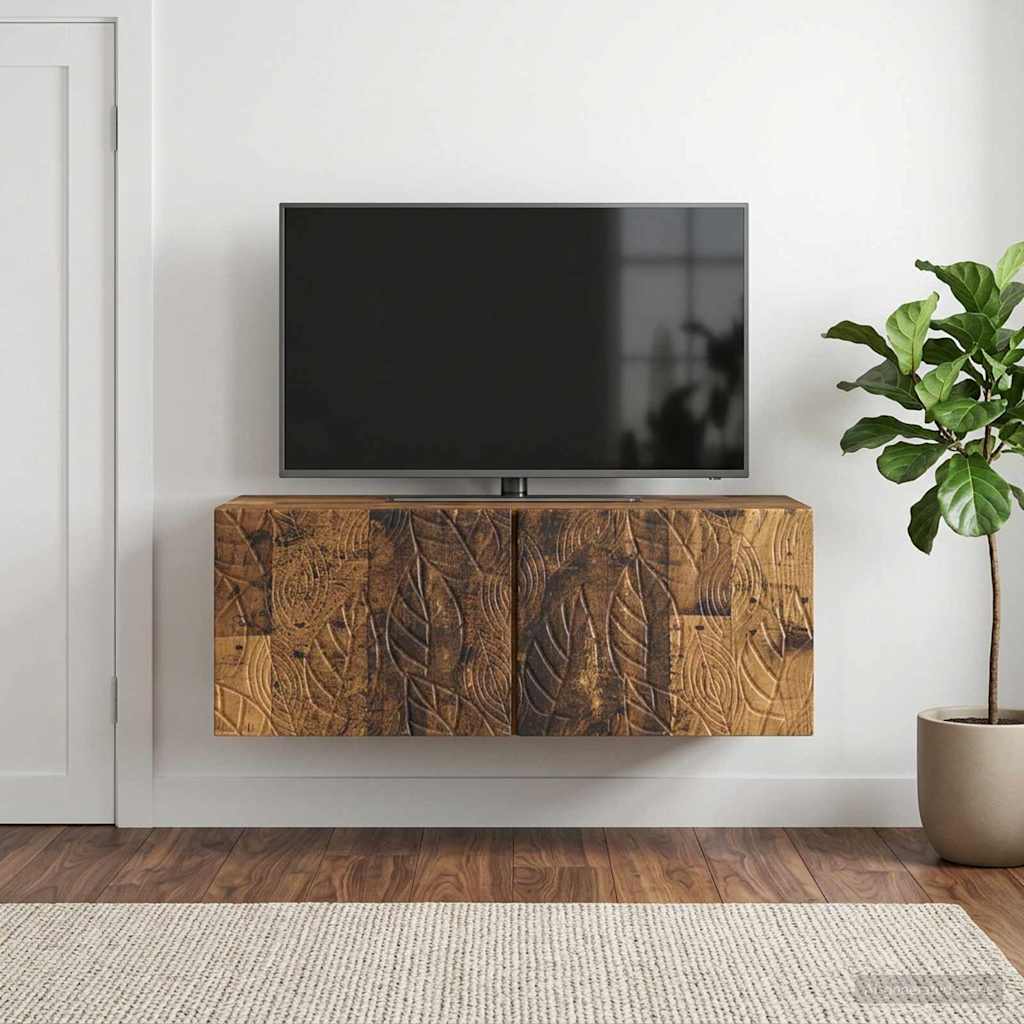 Nástěnná Tv Skříň 59,5 X 41 X 30 Cm Staré Dřevo