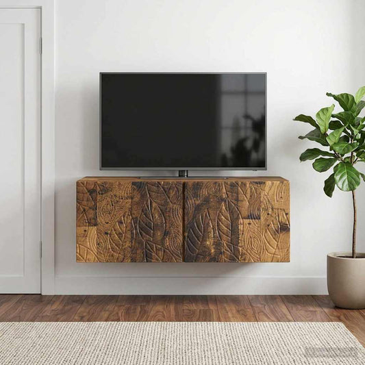 Nástěnná Tv Skříň 59,5 X 41 X 30 Cm Staré Dřevo