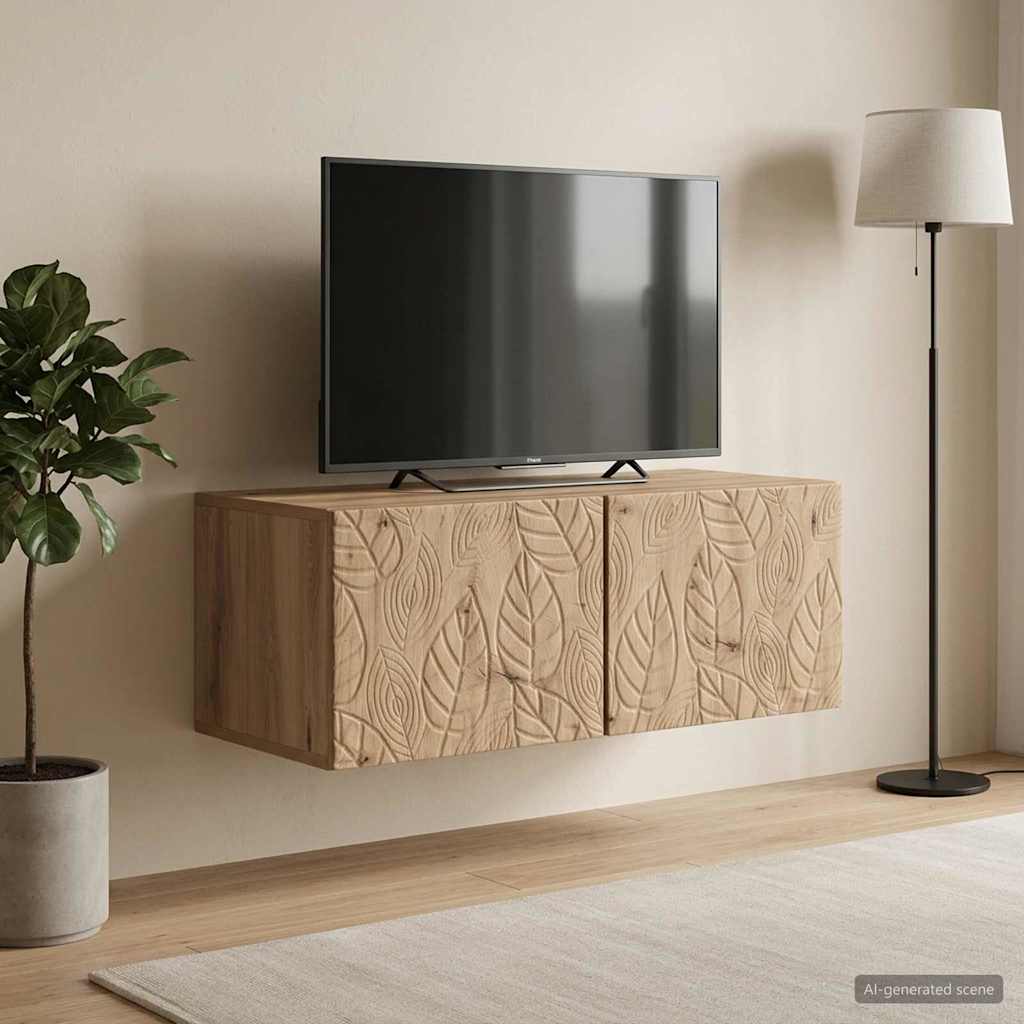 Nástěnná Tv Skříň 59,5 X 41 X 30 Cm Dub Artisan