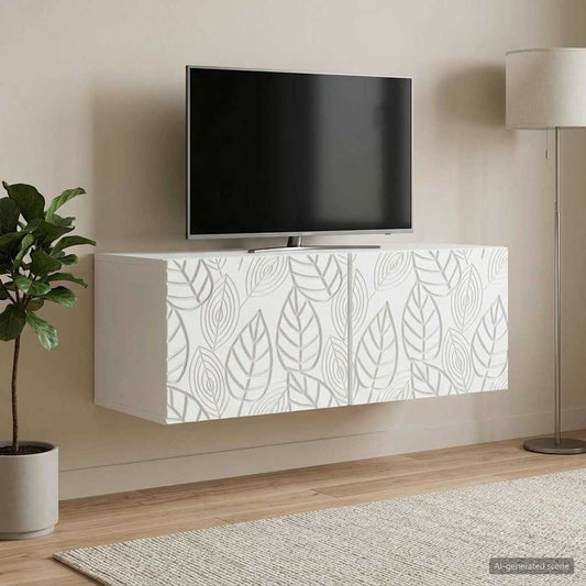 Nástěnná Tv Skříň 78,5 X 41 X 30 Cm Bílá Kompozitní Dřevo