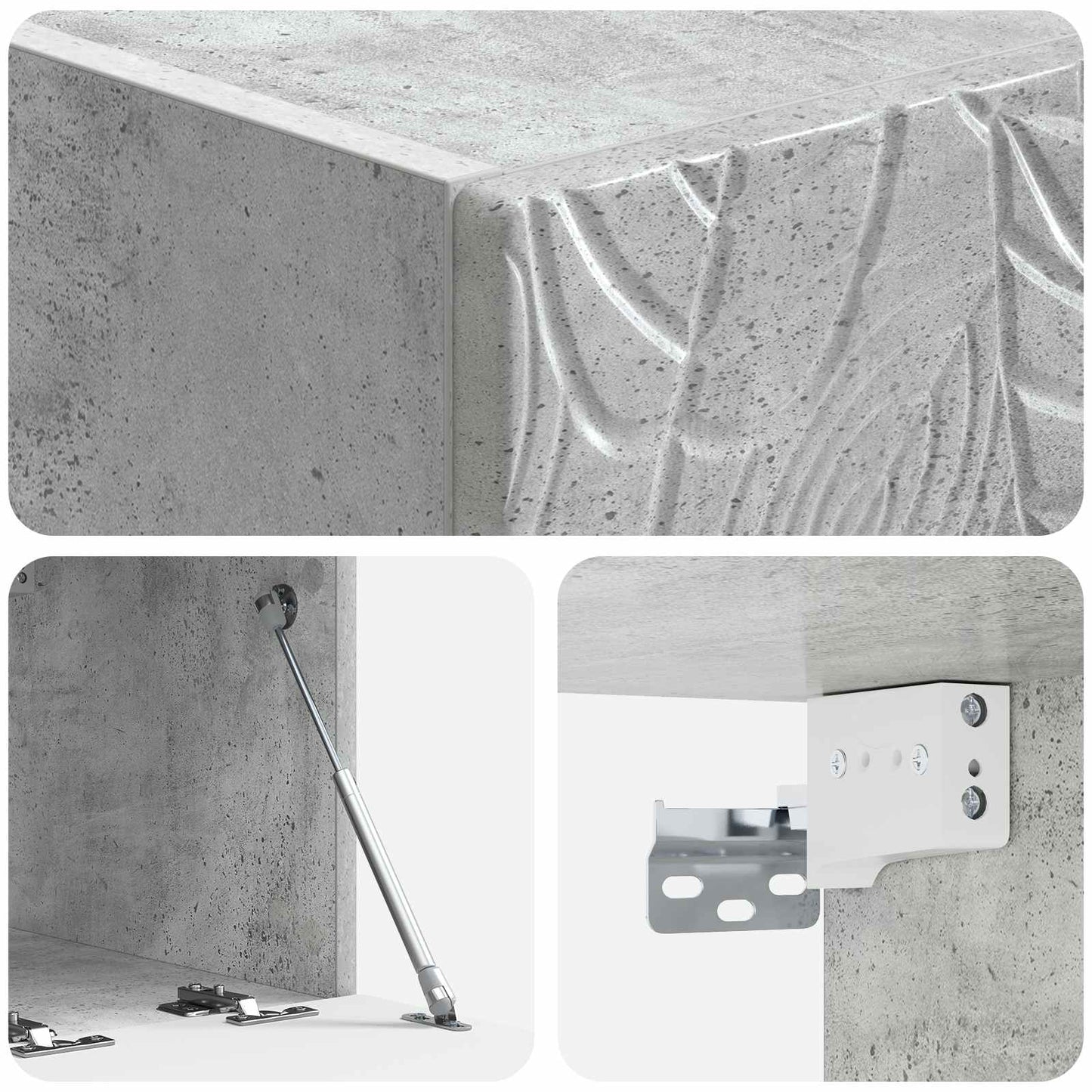 Nástěnná Tv Skříň 78,5 X 41 X 30 Cm Betonově Šedá