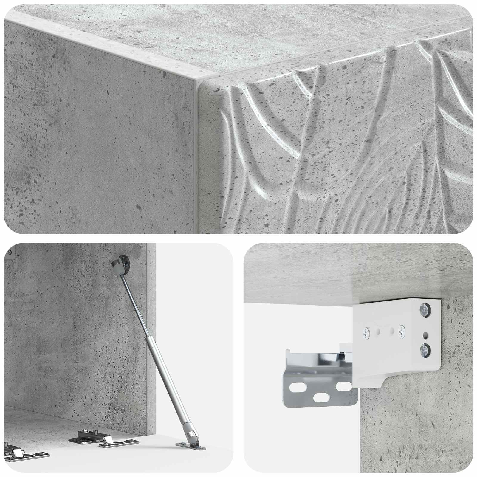 Nástěnná Tv Skříň 78,5 X 41 X 30 Cm Betonově Šedá