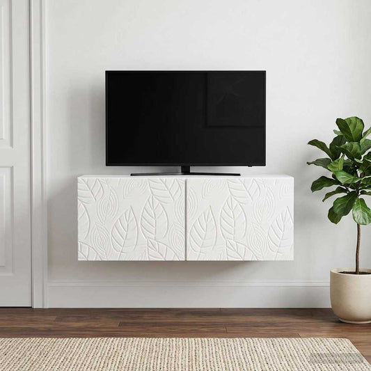 Nástěnná Tv Skříň 78,5 X 41 X 30 Cm Bílá S Vysokým Leskem
