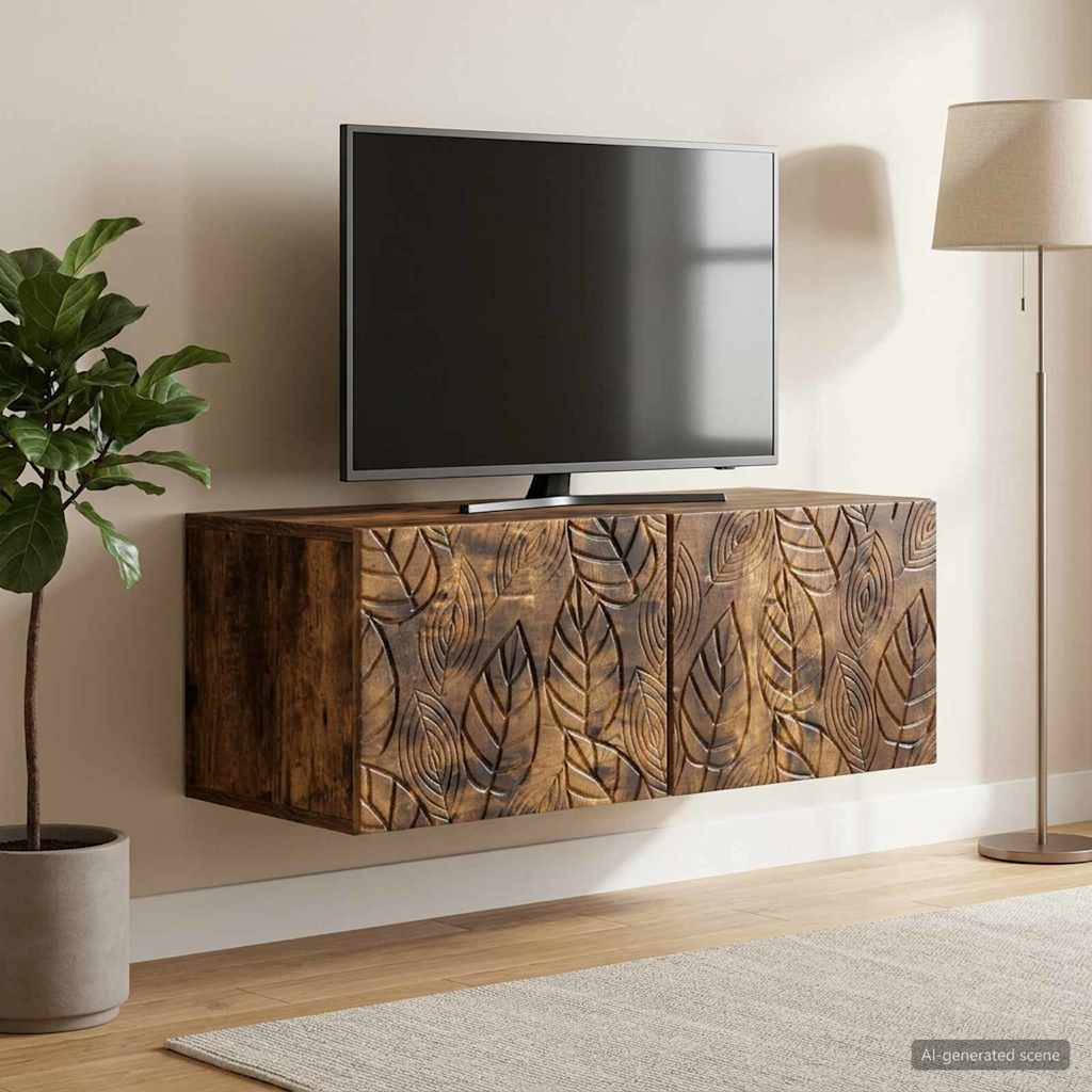 Nástěnná Tv Skříň 78,5 X 41 X 30 Cm Kouřový Dub