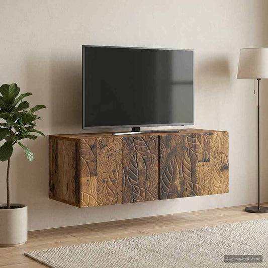 Nástěnná Tv Skříň 78,5 X 41 X 30 Cm Staré Dřevo