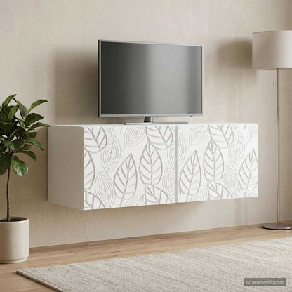 Nástěnná Tv Skříň 98 X 41 X 30 Cm Bílá Kompozitní Dřevo